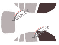 Gabarit vitrage - kit vitres avant - Renault Symbol (2) Berline 4 portes (2008 - 2013)