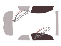 Glazing template - front window kit - Kia Pro Ceed (1) 3 doors (2007 - 2013) Glazing template - front window kit - Kia Pro Ceed (1) 3 doors (2007 - 2013)