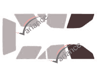 Gabarit vitrage - kit vitres avant - Peugeot 405 Break 5 portes (1987 - 1997)