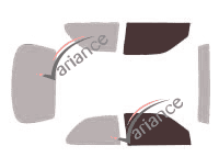 Glazing template - front window kit - Mazda 121 3 doors (1996 - 2002) Glazing template - front window kit - Mazda 121 3 doors (1996 - 2002)