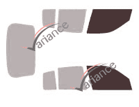 Gabarit vitrage - kit vitres avant - Renault Clio (2) Classic Berline 4 portes (1999 - 2008) Gabarit vitrage - kit vitres avant - Renault Clio (2) Classic Berline 4 portes (1999 - 2008)