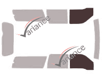 Gabarit vitrage - kit vitres avant - Ford Excursion 5 portes (2000 - 2007)