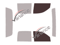Mascherina per vetri - kit vetri anteriori - Mitsubishi Raider (1) Crew Cab Pick-up 4 porte (2005 - 2010)