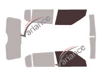 Plantilla de acristalamiento - kit de ventana delantera - Skoda Fabia (2) 5 puertas (2007 - 2014)