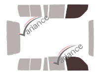 Glazing template - front window kit - Lexus LX (1) 5 doors (1995 - 1998)