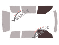Glazing template - front window kit - Mazda MPV (1) 4 doors (1989 - 1995) Glazing template - front window kit - Mazda MPV (1) 4 doors (1989 - 1995)