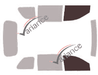 Glazing template - front window kit - Mazda MPV (2) 5 doors (2000 - 2007) Glazing template - front window kit - Mazda MPV (2) 5 doors (2000 - 2007)