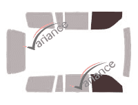 Plantilla de acristalamiento - kit de ventana delantera - Mitsubishi Montero (1) Sport 5 puertas (1997 - 2008)