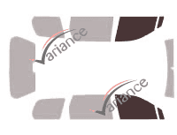 Glazing template - front window kit - Mitsubishi Space (3) Wagon 5 doors (1999 - 2004)
