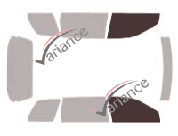 Gabarit vitrage - kit vitres avant - Hyundai Santamo 5 portes (1991 - 1997)