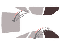 Gabarit vitrage - kit vitres avant - Rover 800 5 portes (1992 - 1999)