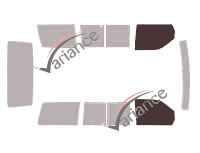 Gabarit vitrage - kit vitres avant - Mercedes-Benz Vito / EQV (1) 4 portes (1996 - 2003) Gabarit vitrage - kit vitres avant - Mercedes-Benz Vito / EQV (1) 4 portes (1996 - 2003)