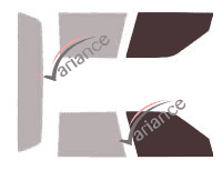 Gabarit vitrage - kit vitres avant - Chrysler New Yorker Berline 4 portes (1988 - 1993)