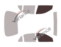 Plantilla de acristalamiento - kit de ventana delantera - Buick Century Sedan 4 puertas (1996 - 2005) Plantilla de acristalamiento - kit de ventana delantera - Buick Century Sedan 4 puertas (1996 - 2005)