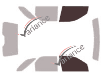 Glazing template - front window kit - Buick RendezVous 5 doors (2000 - 2007)