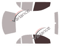 Gabarit vitrage - kit vitres avant - Cadillac Catera Berline 4 portes (1996 - 2002) Gabarit vitrage - kit vitres avant - Cadillac Catera Berline 4 portes (1996 - 2002)