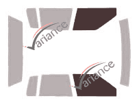 Gabarit vitrage - kit vitres avant - Cadillac Fleetwood (1) Brougham Berline 4 portes (1985 - 1993)