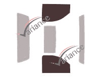 Mascherina per vetri - kit vetri anteriori - Chevrolet 1500-2500-3500 (6) Standard Cab Pick-up 2 porte (2007 - 2014)