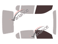 Plantilla de acristalamiento - kit de ventanillas delanteras - Chevrolet Malibu (6) sedán de 4 puertas (2004 - 2008) Plantilla de acristalamiento - kit de ventanillas delanteras - Chevrolet Malibu (6) sedán de 4 puertas (2004 - 2008)