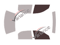 Gabarit vitrage - kit vitres avant - Geo Metro (1) Berline 4 portes (1995 - 1998)