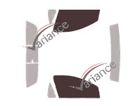 Glazing template - front window kit - Chevrolet Montana Sport Pick-up 2 doors (1999 - 2008) Glazing template - front window kit - Chevrolet Montana Sport Pick-up 2 doors (1999 - 2008)