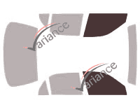 Plantilla de acristalamiento - kit de ventana delantera - Chevrolet Prizm Sedán 4 puertas (1998 - 2002)