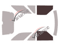 Plantilla de acristalamiento - kit de ventana delantera - Chevrolet S-10 Blazer (2) 3 puertas (1995 - 2005)