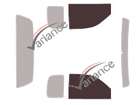 Glazing template - front window kit - Dodge Dakota (2) Club Cab Pick-up 2 doors (1997 - 2004) Glazing template - front window kit - Dodge Dakota (2) Club Cab Pick-up 2 doors (1997 - 2004)