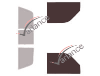 Glazing template - front window kit - Dodge Dakota (1) Simple Cab Pick-up 2 doors (1986 - 1989) Glazing template - front window kit - Dodge Dakota (1) Simple Cab Pick-up 2 doors (1986 - 1989)