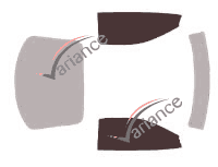 Glazing template - front window kit - Dodge Stealth Coupé 2 doors (1991 - 1996)