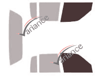 Glazing template - front window kit - Dodge Spirit Berline 4 doors (1989 - 1995)