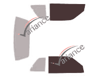 Glazing template - front window kit - Dodge Shadow Coupé 2 doors (1988 - 1994) Glazing template - front window kit - Dodge Shadow Coupé 2 doors (1988 - 1994)