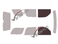 Gabarit vitrage - kit vitres avant - Gmc Yukon (2) 5 portes (2000 - 2006)