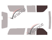 Schablone Verglasung - Kit Fenster vorne - Gmc Yukon (2) XL 5 Türen (2000 - 2006) Schablone Verglasung - Kit Fenster vorne - Gmc Yukon (2) XL 5 Türen (2000 - 2006)