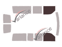 Plantilla de acristalamiento - kit de ventana delantera - Gmc Savana Van 6 puertas (1996 - 2009) Plantilla de acristalamiento - kit de ventana delantera - Gmc Savana Van 6 puertas (1996 - 2009)
