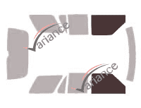 Glazing template - front window kit - Gmc Envoy (1) 5 doors (1998 - 2001)