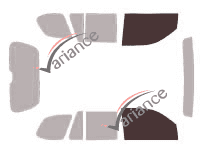 Glazing template - front window kit - Gmc Envoy (2) 5 doors (2002 - 2009)
