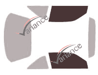 Glazing template - front window kit - Oldsmobile Achieva Coupé 2 doors (1992 - 1997)
