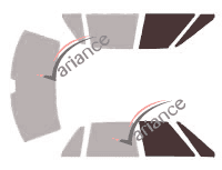Gabarit vitrage - kit vitres avant - Oldsmobile Ninety-Eight Berline 4 portes (1991 - 1996)