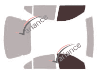 Glazing template - front window kit - Oldsmobile Alero Berline 4 doors (1999 - 2004) Glazing template - front window kit - Oldsmobile Alero Berline 4 doors (1999 - 2004)