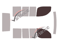 Mascherina per vetri - kit vetri anteriori - Fiat Doblo (1) 4 porte (2001 - 2009) Mascherina per vetri - kit vetri anteriori - Fiat Doblo (1) 4 porte (2001 - 2009)