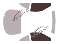 Gabarit vitrage - kit vitres avant - Acura Integra (3) Coupé 2 portes (1994 - 2001) Gabarit vitrage - kit vitres avant - Acura Integra (3) Coupé 2 portes (1994 - 2001)