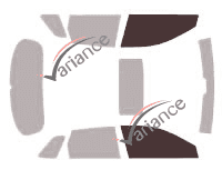 Verglasungsschablone - Fensterkit vorne - Acura RDX (1) 5 Türen (2007 - 2012)