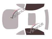 Gabarit vitrage - kit vitres avant - Acura RSX Coupé 2 portes (2002 - 2006) Gabarit vitrage - kit vitres avant - Acura RSX Coupé 2 portes (2002 - 2006)