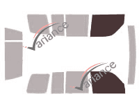 Mascherina per vetri - kit vetri anteriori - Acura SLX 5 porte (1995 - 1999) Mascherina per vetri - kit vetri anteriori - Acura SLX 5 porte (1995 - 1999)