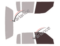 Glazing template - front window kit - Plymouth Acclaim Berline 4 doors (1989 - 1995) Glazing template - front window kit - Plymouth Acclaim Berline 4 doors (1989 - 1995)