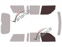 Plantilla de acristalamiento - kit de ventana delantera - Mercury Mountaineer (1) 5 puertas (1997 - 2001)