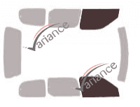Glazing template - front window kit - Mercury Villager (2) Long 5 doors (1998 - 2002)