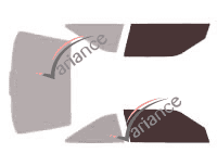 Gabarit vitrage - kit vitres avant - Pontiac Sunbird Coupé 2 portes (1988 - 1994)