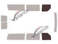 Gabarit vitrage - kit vitres avant - Ford E-Series (4) Van 5 portes (1983 - 2009)